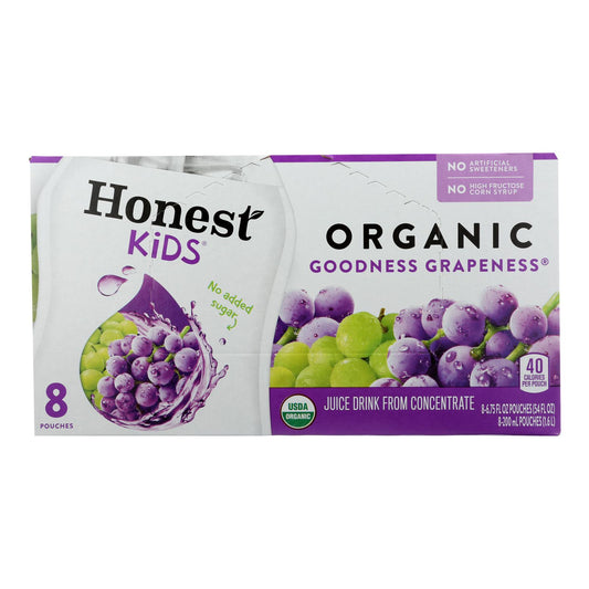 Honest Kids Honest Kids Bondad de uva - Bondad de uva - Caja de 4 - 6,75 onzas líquidas.