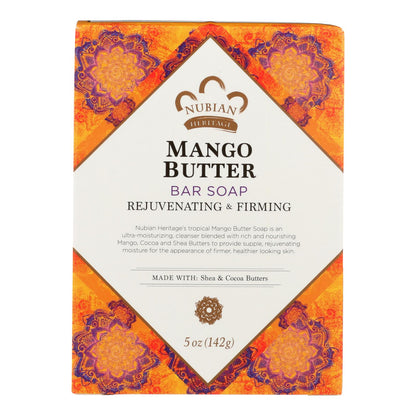 Jabón en barra Nubian Heritage con manteca de mango, 5 oz