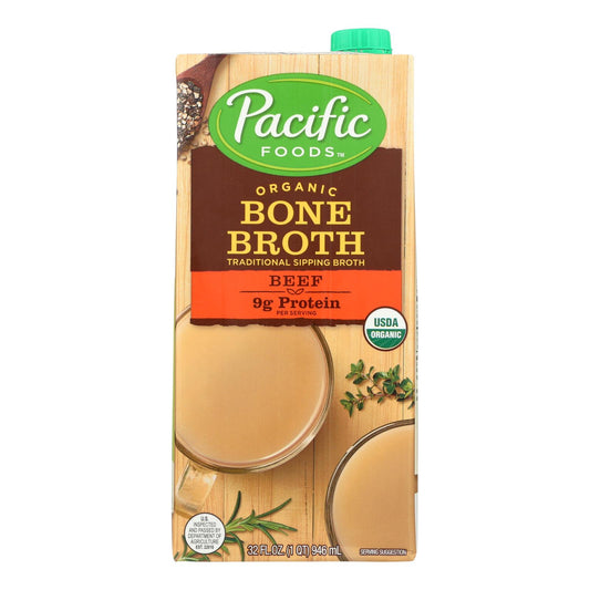 Pacific Natural Foods 有机牛骨汤 - 12 盒装 - 32 Fz