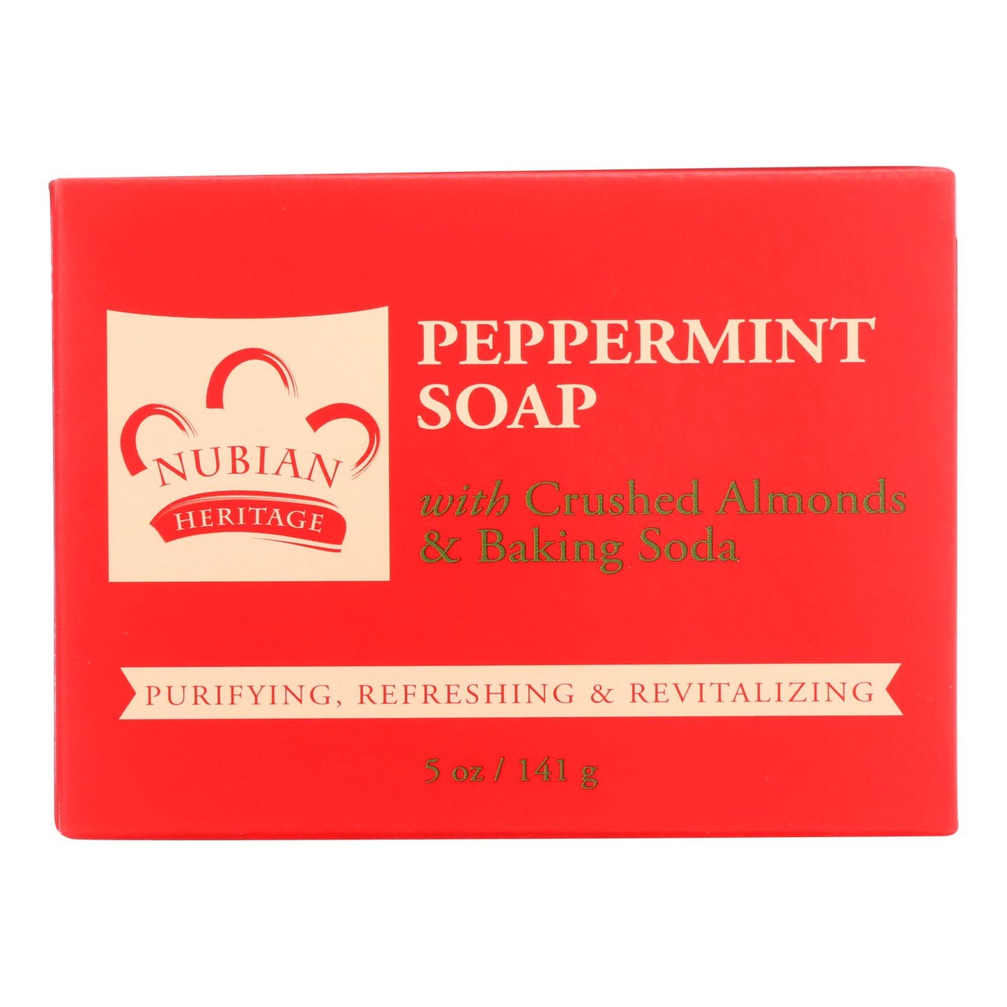 Jabón en barra Nubian Heritage con sabor a menta, 5 oz