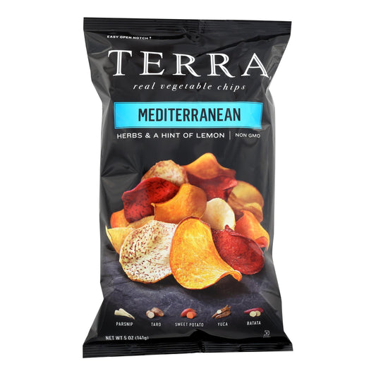 Terra Chips 异国蔬菜片 - 地中海 - 一箱 12 片 - 5 盎司。