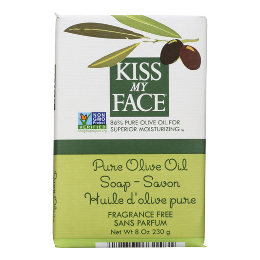 Kiss My Face Bar Soap Pure Olive Oil Fragrance Free - 8 Oz