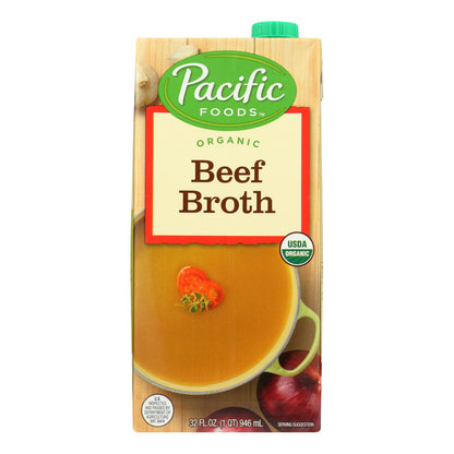 Caldo de res de Pacific Natural Foods - Caja de 12 - 32 fl oz.