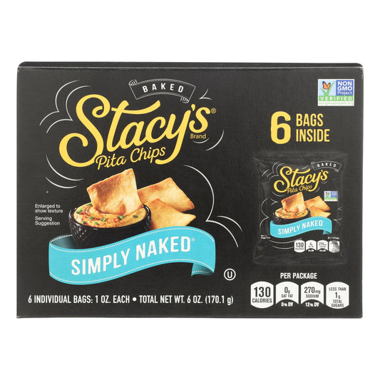 Chips de pita de Stacey - Simply Naked - 1 oz - Caja de 72