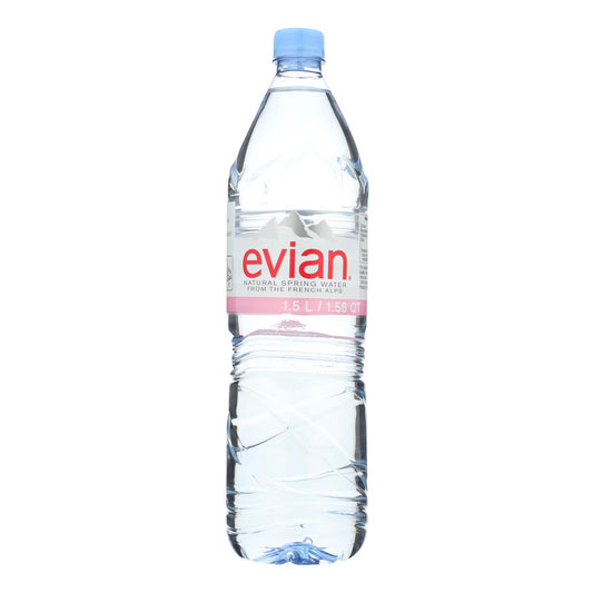 Agua de manantial Evians Agua de manantial natural - Agua - Caja de 12 - 50,7 fl oz.