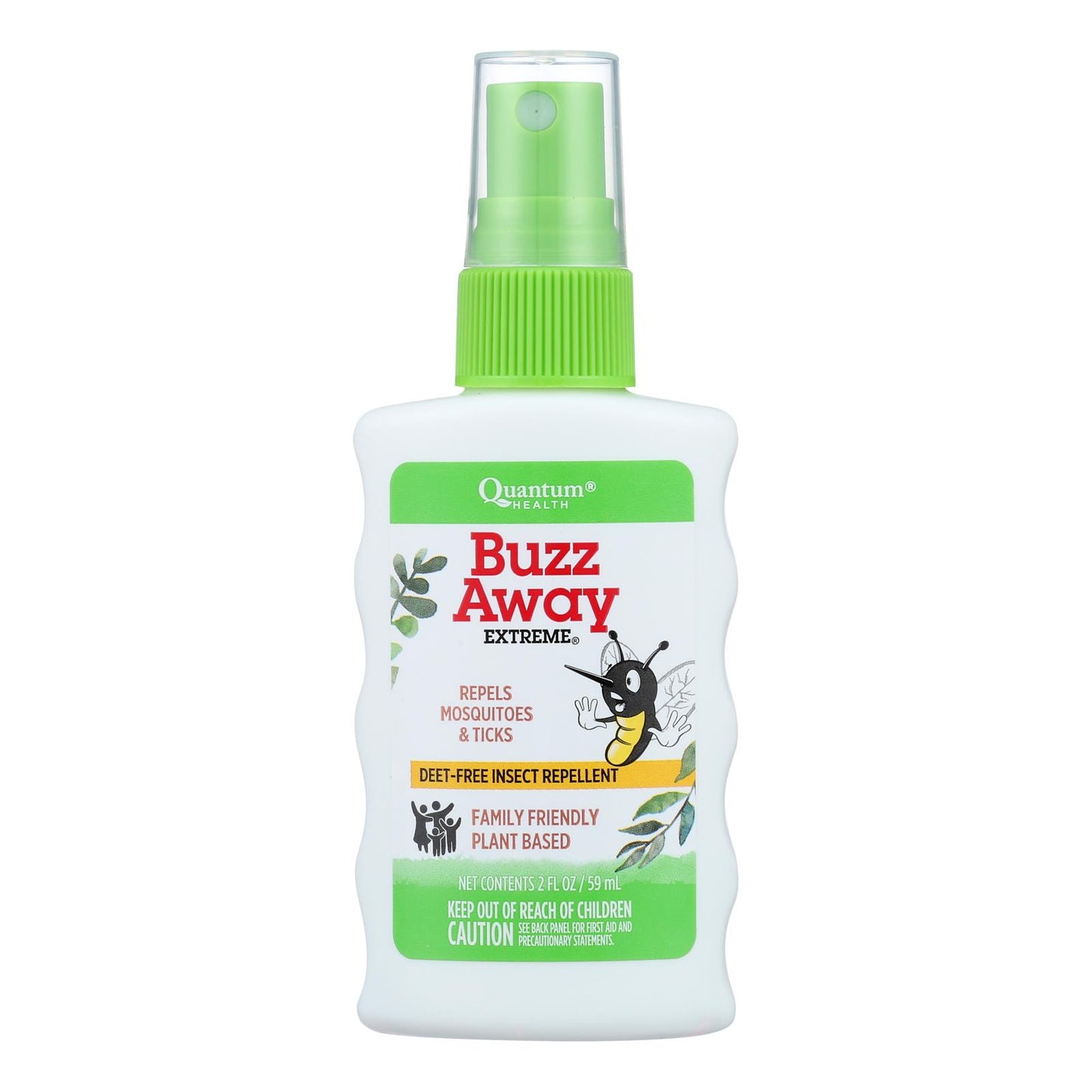 Repelente de insectos extremo Quantum Buzz Away - 2 onzas líquidas