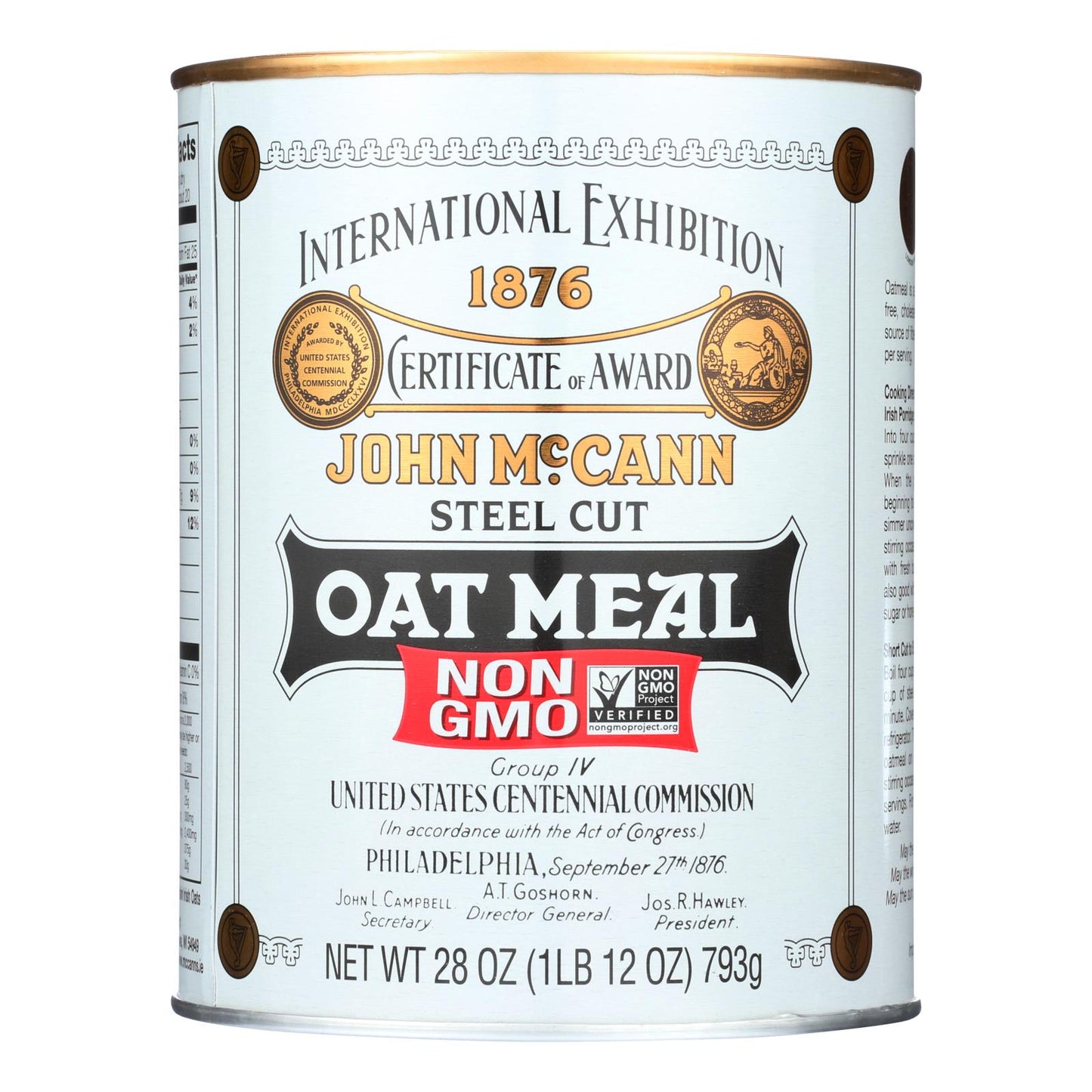 Mccann's Irish Oatmeal Irish Oatmeal Tin - Case Of 12 - 28 Oz.