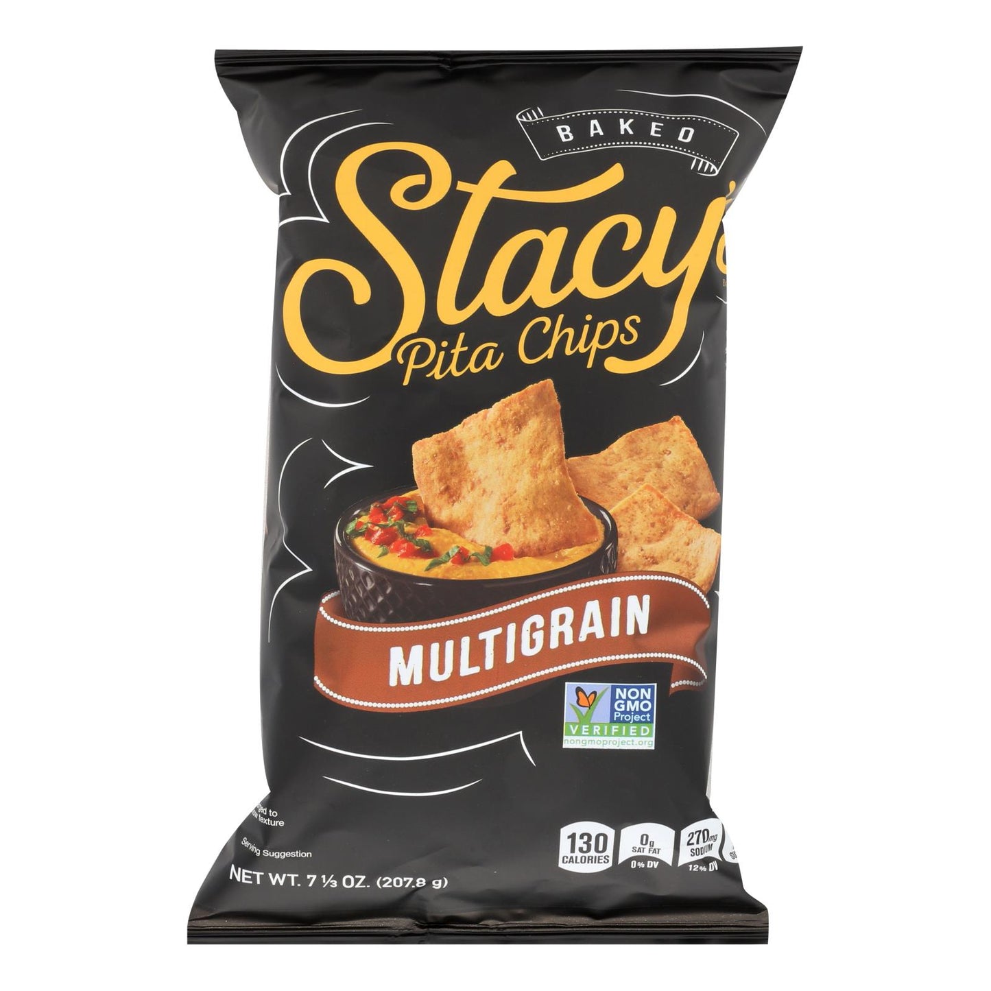 Chips de pita de Stacey, multigrano, 7,33 oz, caja de 12