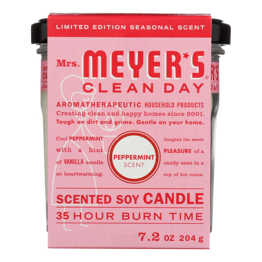 Mrs.meyers Clean Day - Vela de soja con sabor a menta - Caja de 6 - 7,2 oz