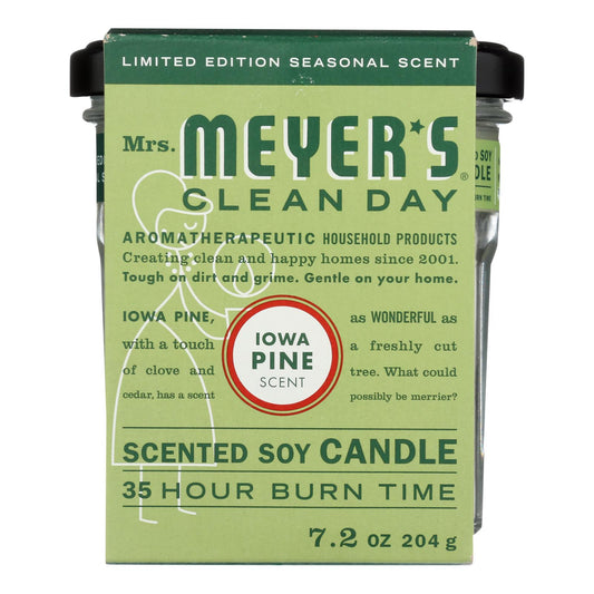 Mrs.meyers Clean Day - Vela de soja Iowa Pine - Caja de 6 - 7,2 oz