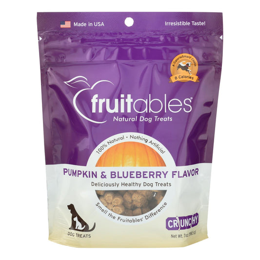 Golosinas para perros Fruitables Skinny Minis, sabor a calabaza crujiente y frutos del bosque, caja de 8, 7 oz