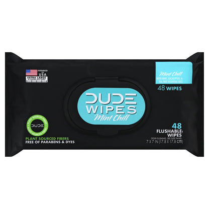 Dude Wipes - 湿巾 Dspnsr 包薄荷 Chll - 8-48 支装