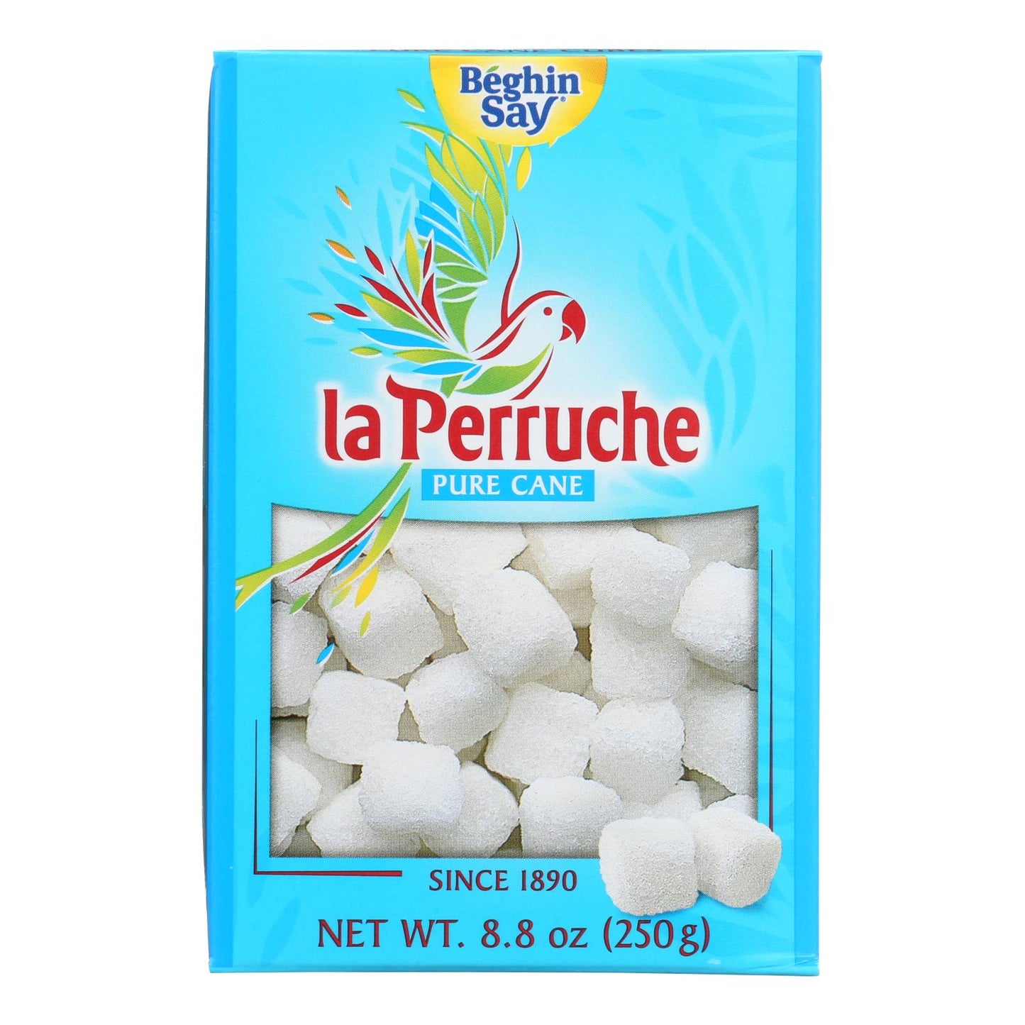 Cubos de azúcar blanco puro de caña La Perruche - Caja de 16 - 8,8 oz