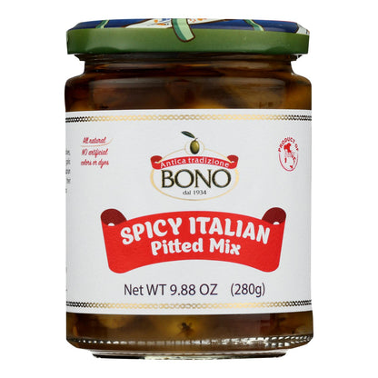 Bono - Aceitunas Mixtas Picantes Itln Pittd - Caja De 6 - 9.88 Oz