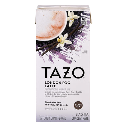 Té Tazo - Té concentrado London Fog Latte - Caja de 6 - 32 Fz