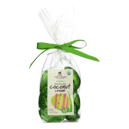 Chocolates Lake Champlain - Huevo de chocolate con crema de coco - Caja de 12 - 5,5 oz