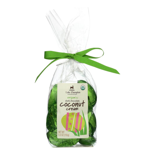 Chocolates Lake Champlain - Huevo de chocolate con crema de coco - Caja de 12 - 5,5 oz