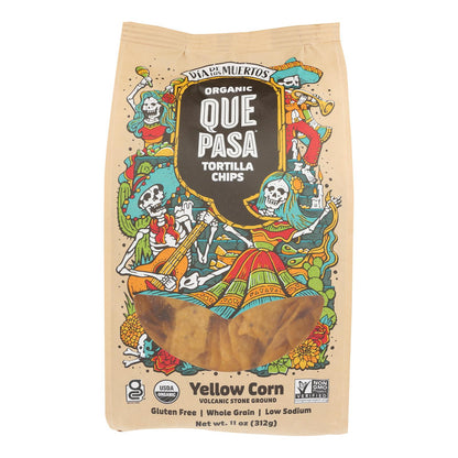 Que Pasa - Tort Chips Dia De Mrt - Case Of 12 - 11 Oz