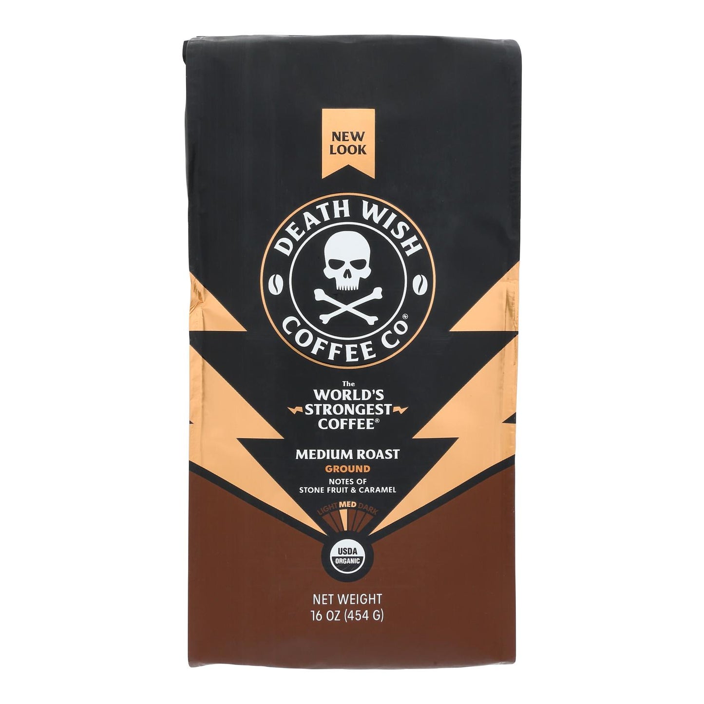 Café Death Wish Coffee - Café tostado medio molido - Caja de 6-16 oz