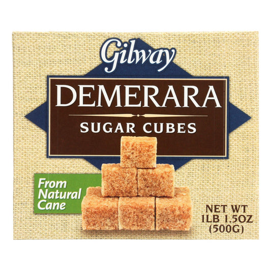 Terrones de azúcar Gilway Demerara - Caja de 10 - 17,5 oz.
