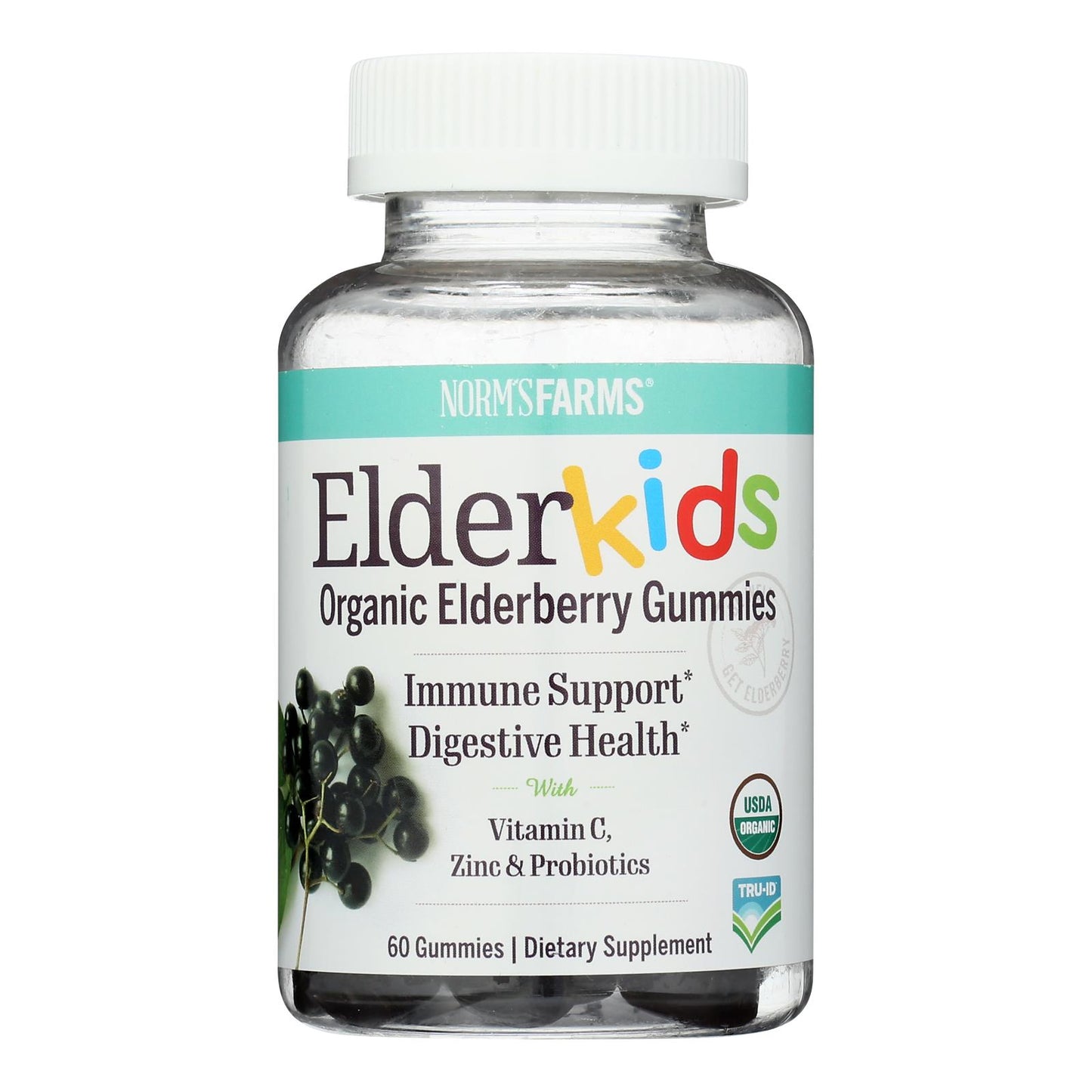 Norms Farms - Gmmy Elder Kids Prbtc - 1 unidad, 60 unidades