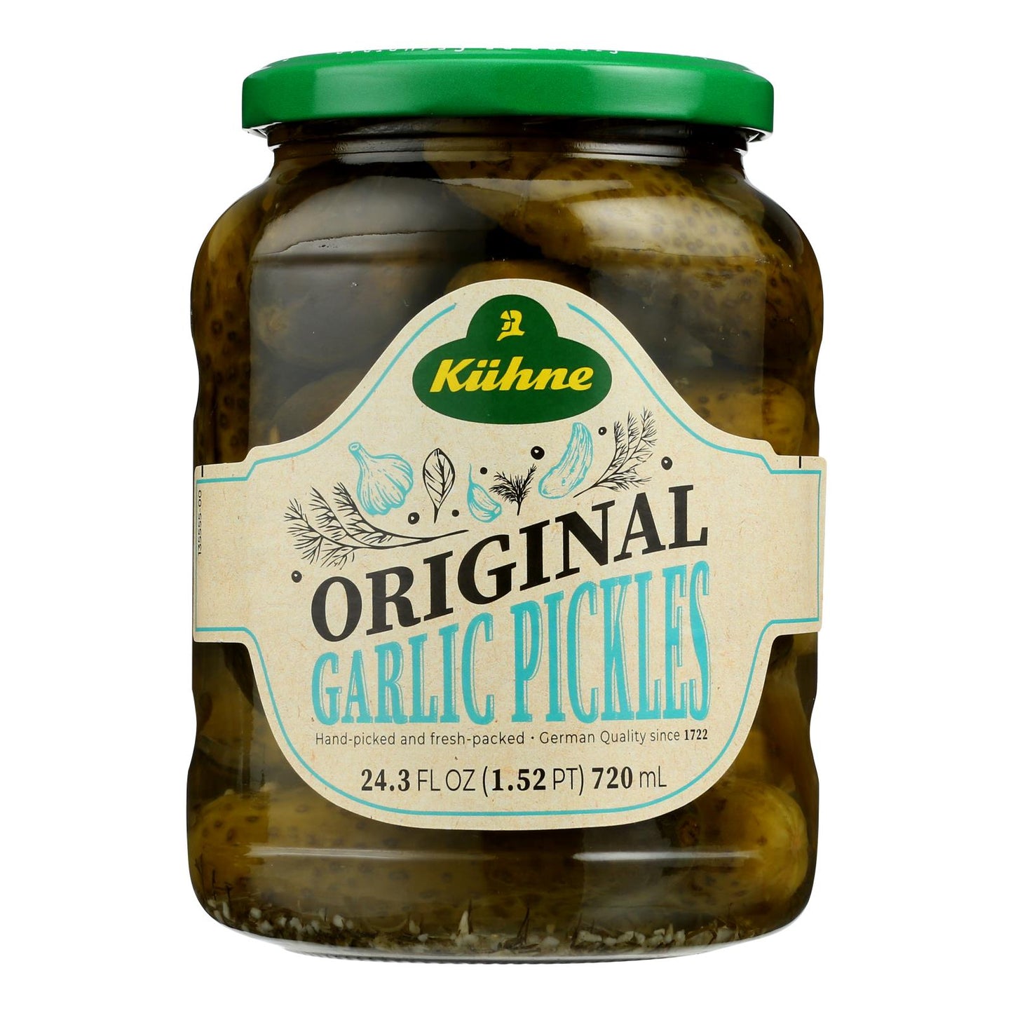 Kuhne - Pickles Craft Garlic - Caja de 12 - 24,3 Fz