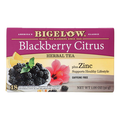 Té Bigelow - Té Hrbl Blackbry Citrus - Caja de 6 - 18 bolsitas