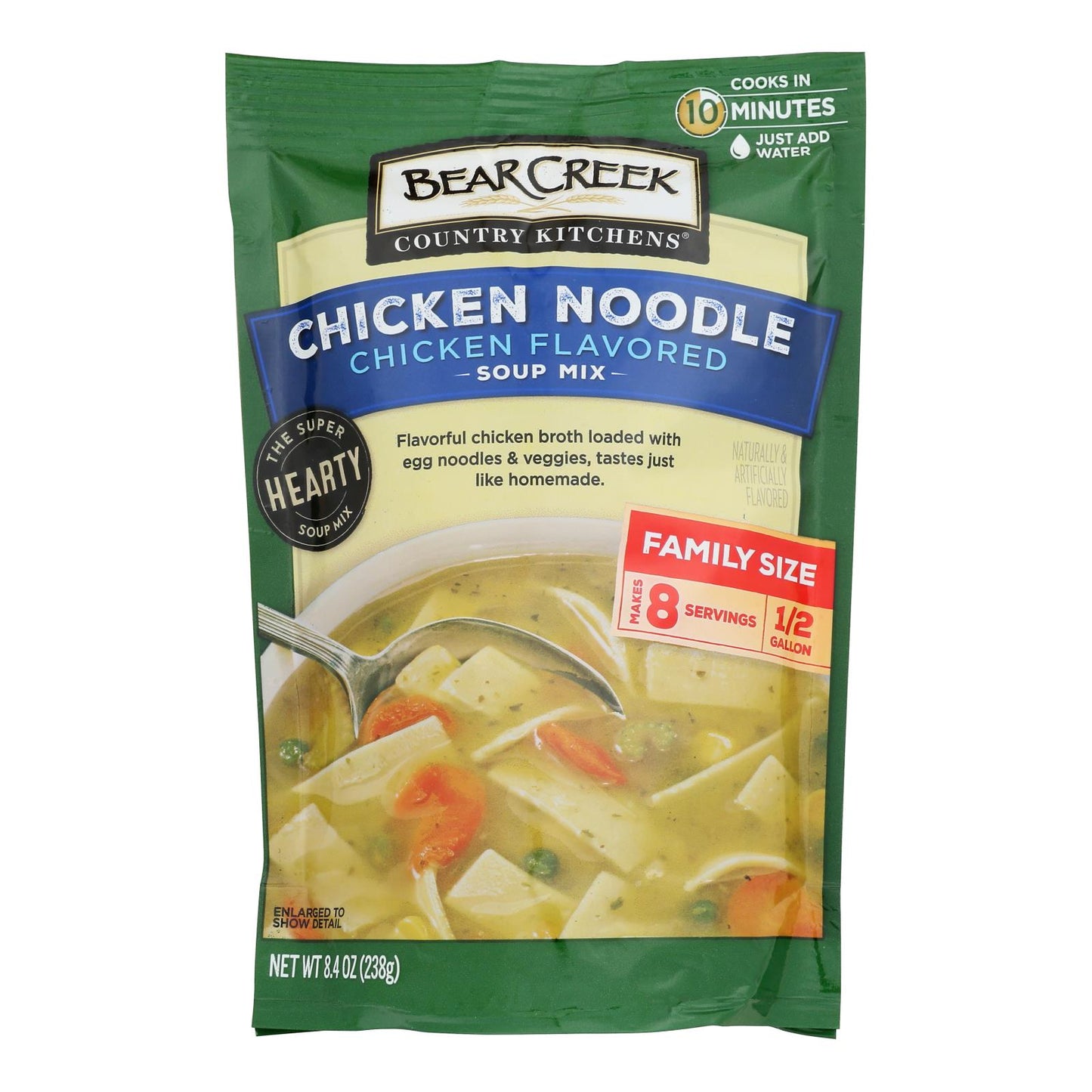 Bear Creek - Mezcla para sopa de pollo con fideos - Caja de 6 - 8,4 oz