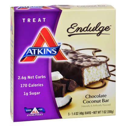 Barra de chocolate y coco Atkins Endulge - 5/1.4 oz