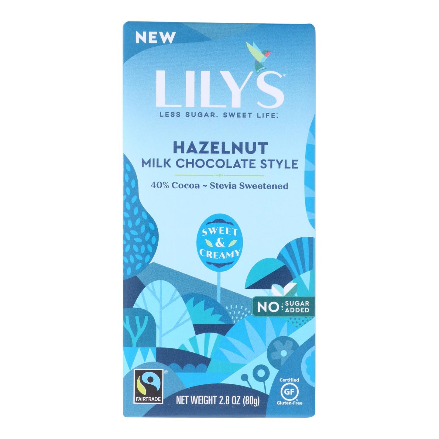 Lilys - 40% 榛子巧克力条 - 12 盒装 - 2.8 盎司