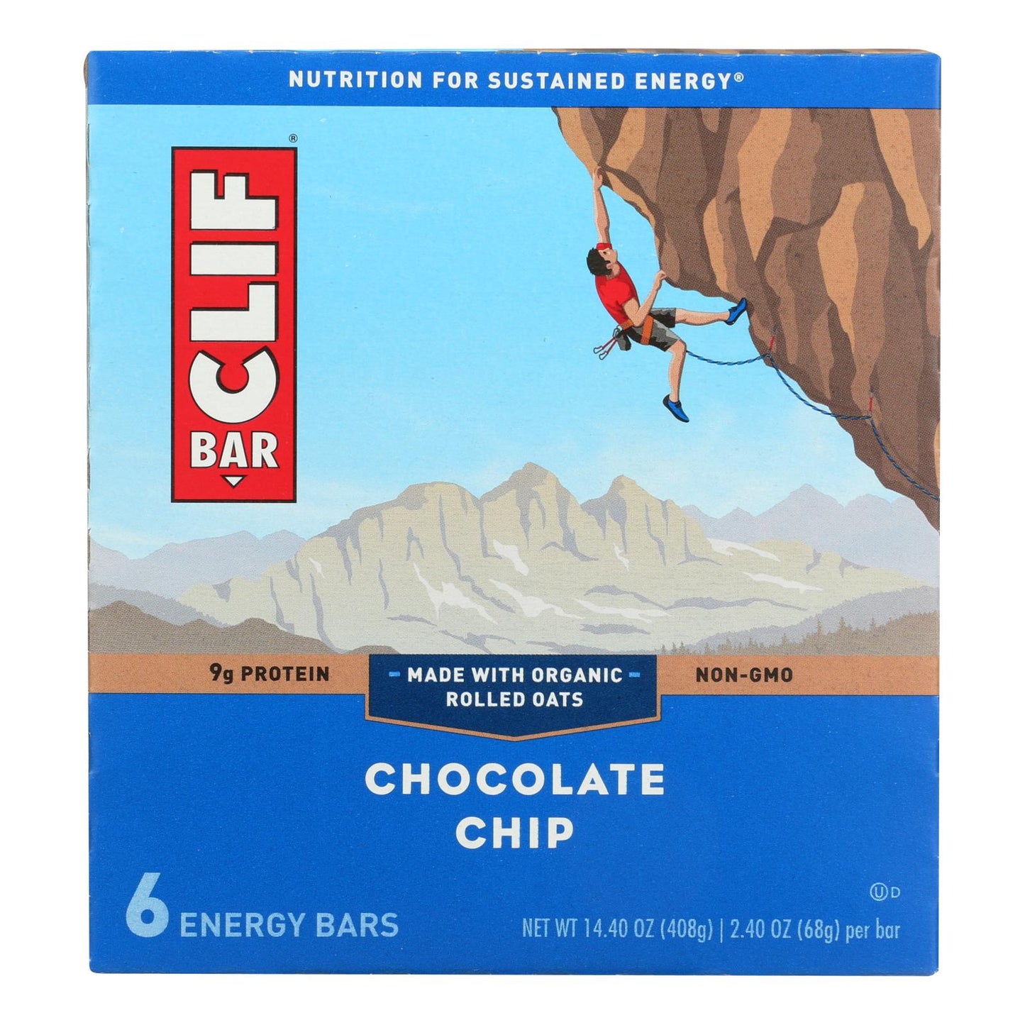 Clif Bar - Barra energética - Chips de chocolate - Caja de 9 - 6/2.4oz.