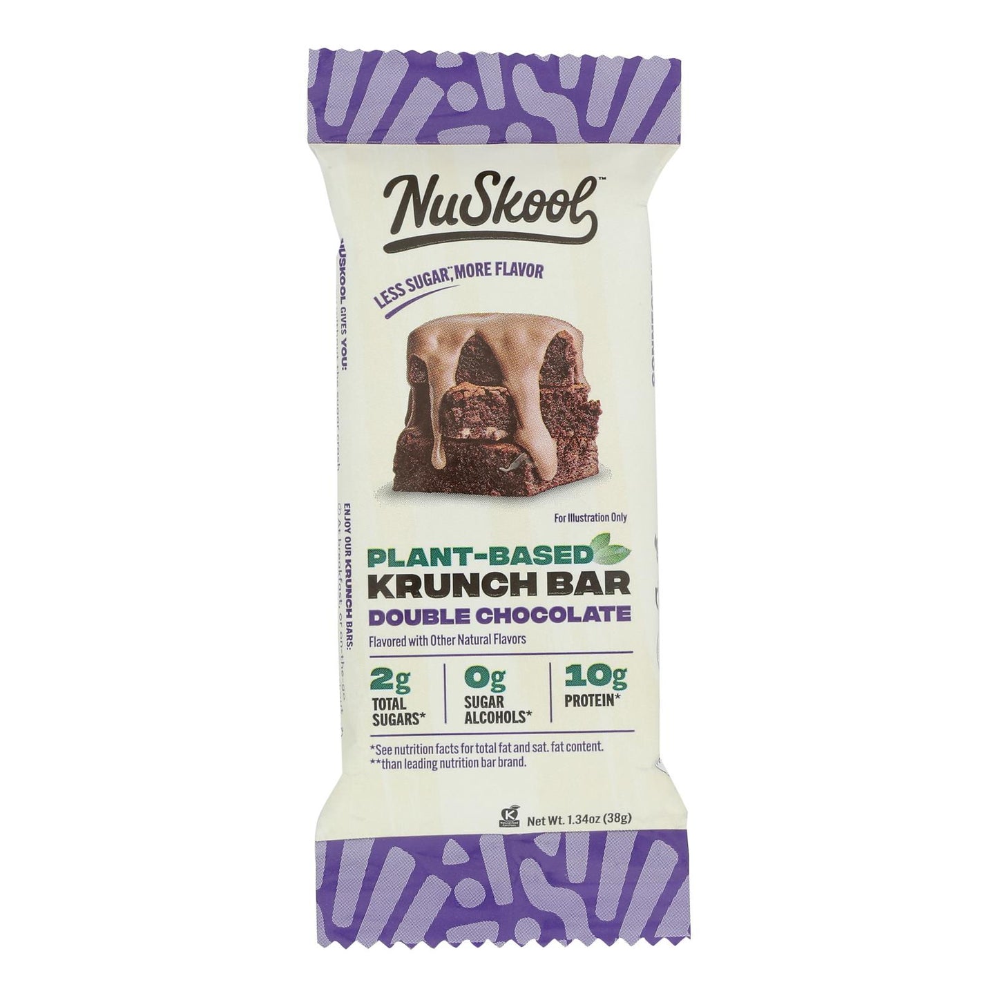 Nuskool - Barra de chocolate doble, 12 unidades, caja de 12, 1,38 oz