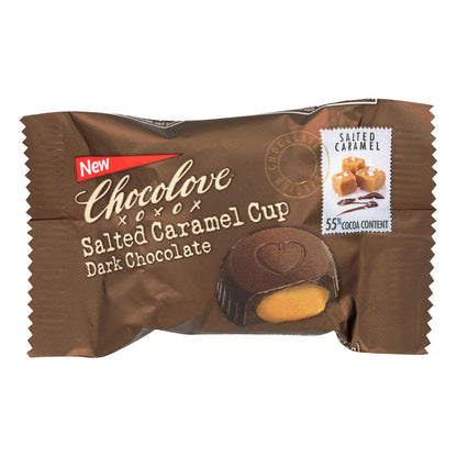 Chocolove Xoxox - Taza - Caramelo Salado - Chocolate Negro - Caja De 50 - .6 Oz