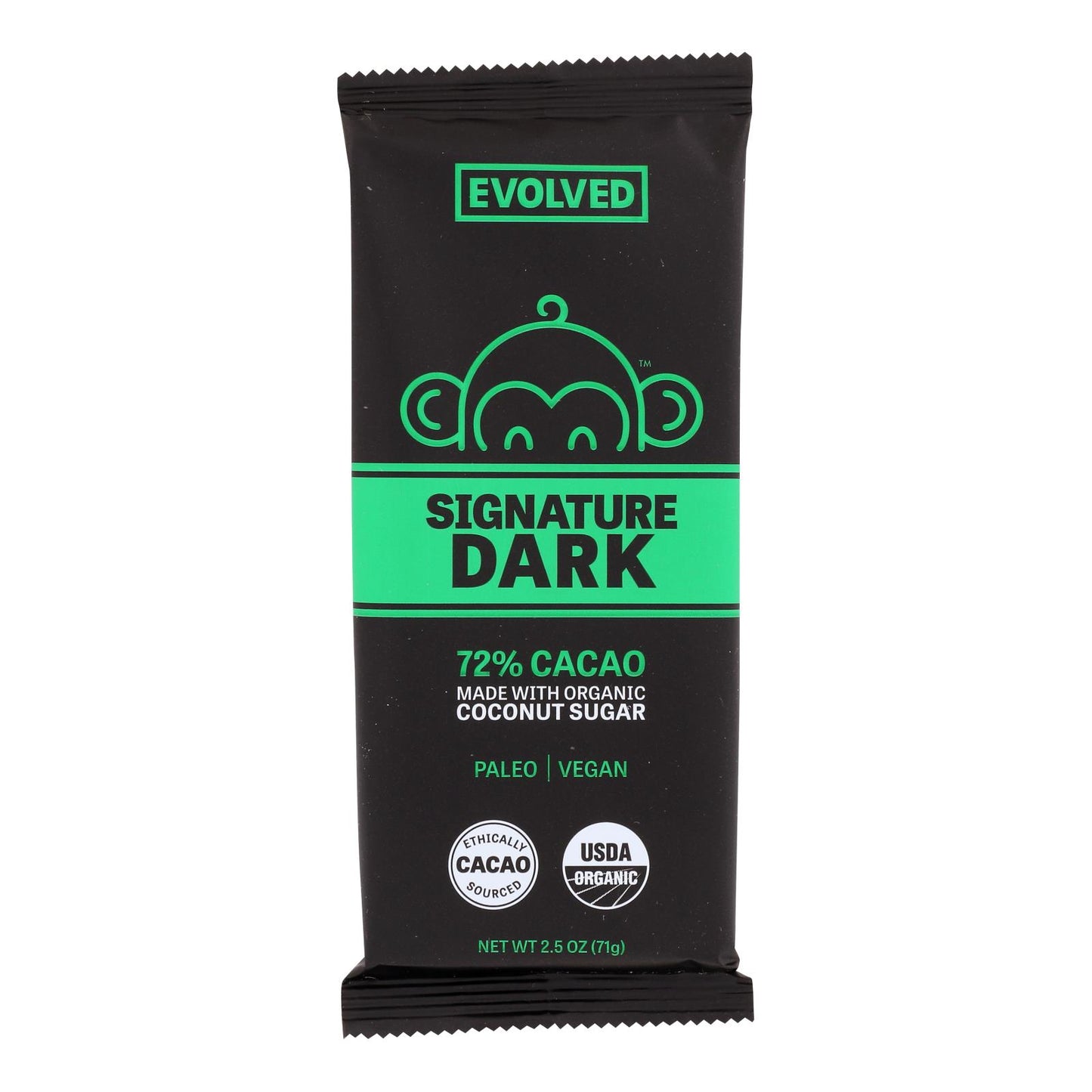 Barra de chocolate Eating Evolved - Signature Dark - Caja de 8 - 2.5 oz.