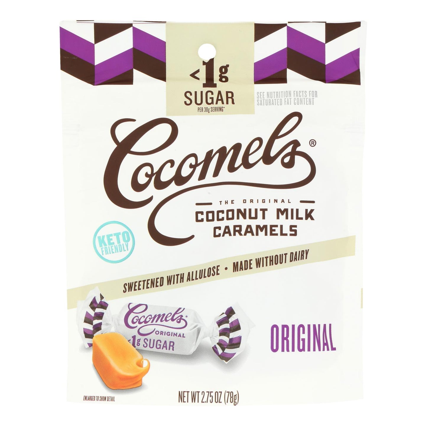 Cocomels - Leche de coco con caramelo original sin azúcar - Caja de 6 - 2,75 oz