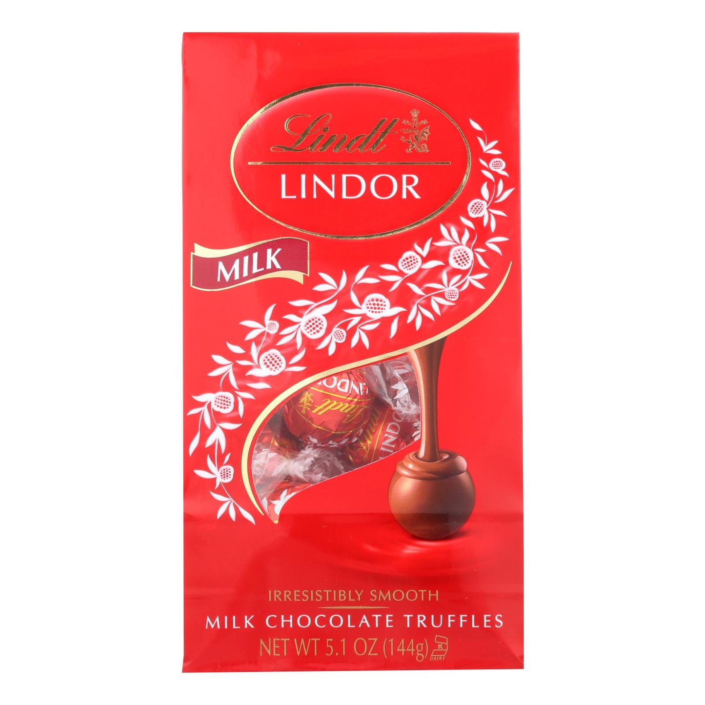 Lindt - 松露牛奶巧克力袋装 - 6 盒装 - 5.1 盎司