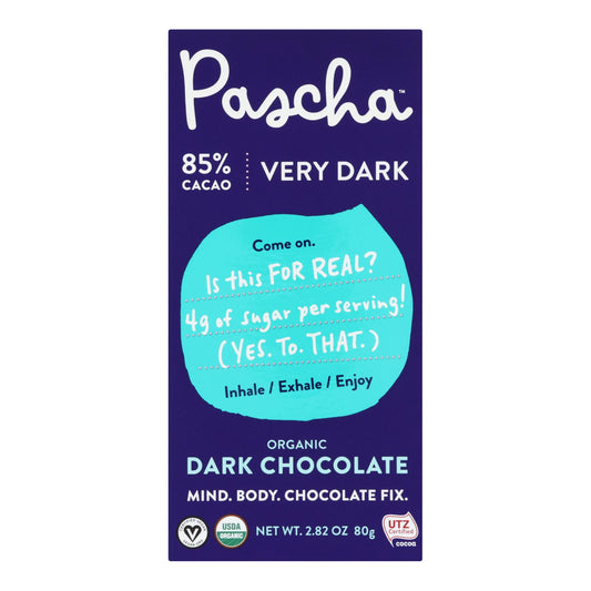 Pascha - Barra de chocolate 85% cacao - Caja de 10 - 2,82 oz