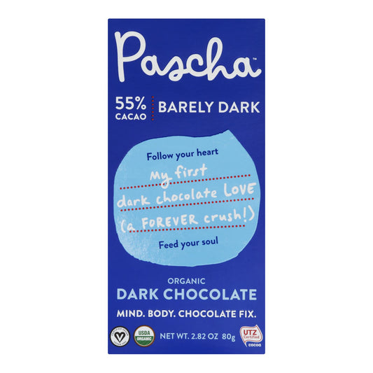 Pascha - Barra de chocolate 55% cacao - Caja de 10 - 2,82 oz