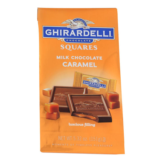 Ghirardelli 牛奶巧克力焦糖方块 - 6 盒装 - 5.32 盎司