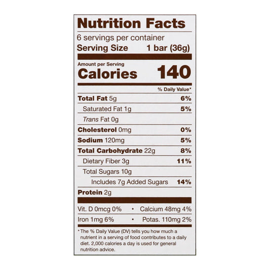 Barras horneadas con chispas de chocolate y plátano de Nature's Bakery - Caja de 6 - 6 / 1.27oz
