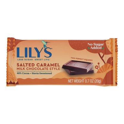 Lilys - Minibarra de chocolate con leche y sal y caramelo - Caja de 18 unidades - 0,7 oz