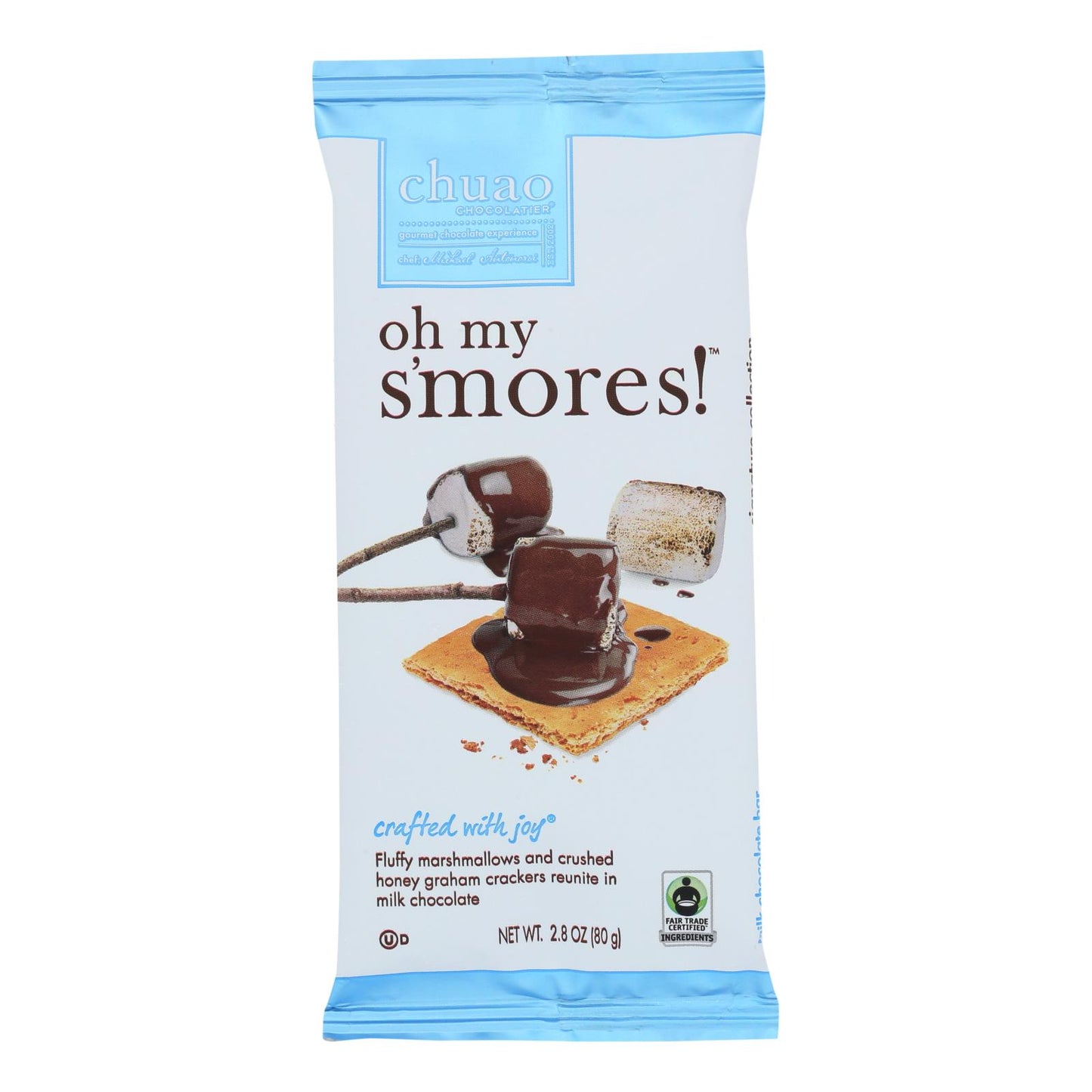 Barra de chocolate Chuao, Oh My S'mores - Caja de 10 - 2,8 oz