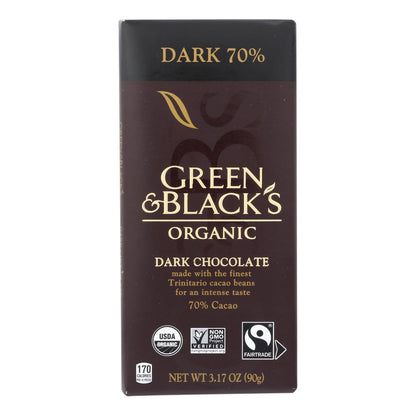 Green &amp; Black's - Chocolate negro 70% - Caja de 10 - 3,17 oz
