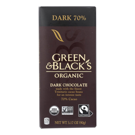 Green &amp; Black's - Chocolate negro 70% - Caja de 10 - 3,17 oz