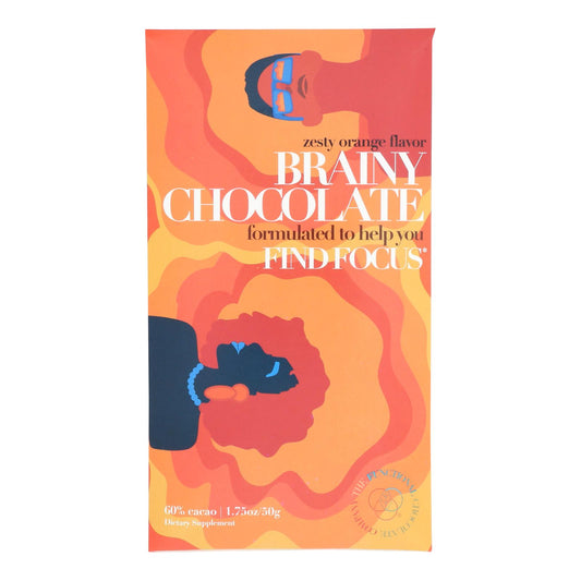 The Functional Chocolate Co - Barra de chocolate Brainy - Caja de 12 - 1,75 oz