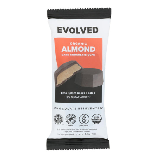 Evolved - Keto Cups Almond paquete de 2 - Caja de 9 - 1,41 oz