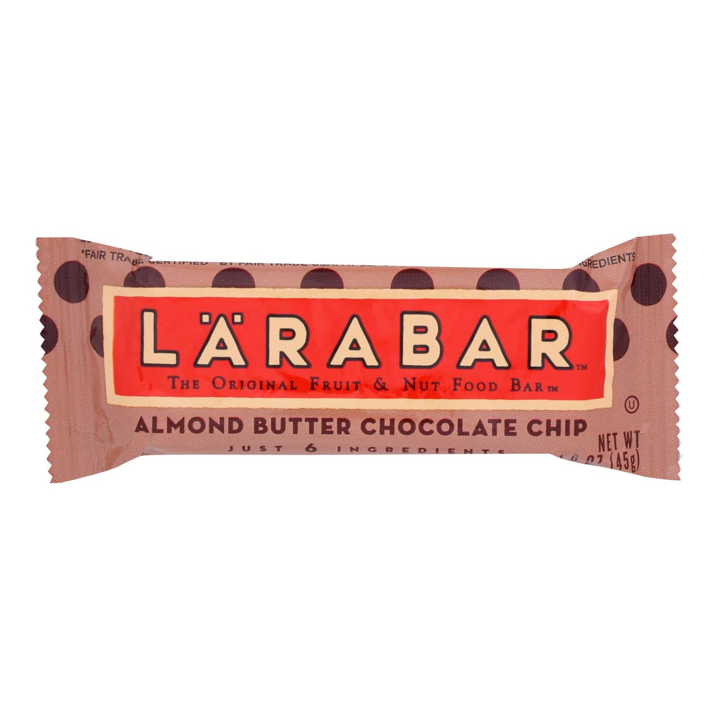 Larabar - Barra original de frutas y nueces - Chips de chocolate y mantequilla de almendras - Caja de 16 - 1.6 oz.