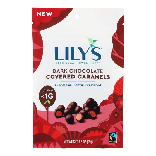 Lilys - Caramelos de chocolate negro con stevia - Caja de 12 - 3,5 oz