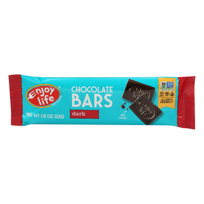 Disfruta de la vida - Barra de chocolate - Boom Choco Boom - Chocolate negro - Sin lácteos - 1,12 oz - Caja de 24