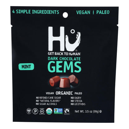 Hu - Candy Gems Drkchoc Mint - Caja de 6 - 3,5 oz